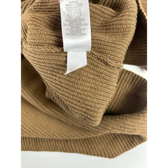 J Jill Women Sweater 2X Red Tunic Rib Knit Long Sleeve V Neck Pullover Brown Tan - Picture 12 of 15